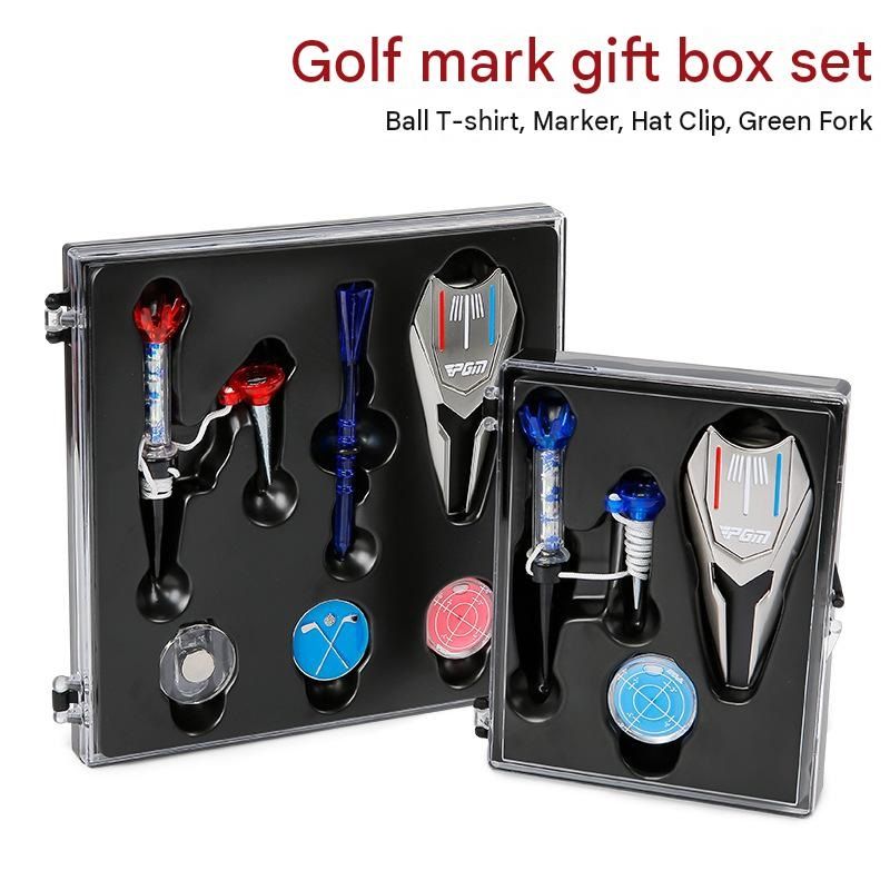 5 piece Golf Accessories Gift Set - Metal Divot Tool with Magnetic Ball Marker, Spirit Level Hat Clip, Anti-Fly Magnetic Tee and Adjustable Crystal โ image 2