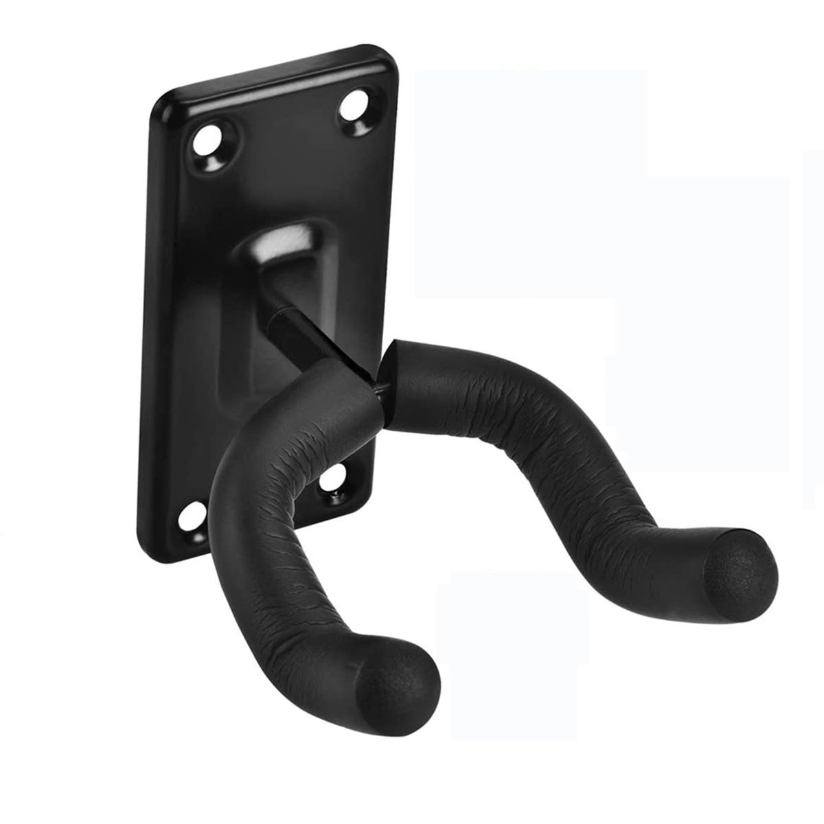 2 Pack Guitar Wall Mount Hangers for Electric Acoustic and Bass Guitars Ukulele the yoke can be adjusted up to 360 degrees — image 2