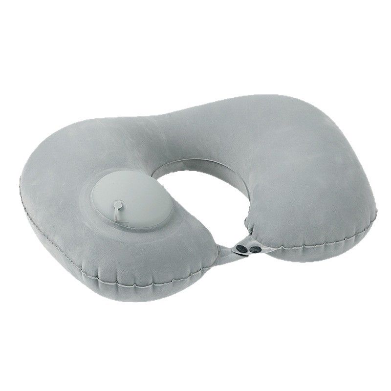 5-Pack Inflatable Travel Neck Pillow - Quick Press Self-Inflating Soft Velvet Support for Travel Airplane Office - Portable Foldable - Peacock Blue — image 2