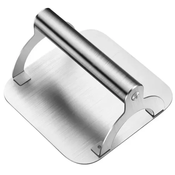 Stainless Steel Burger Press with Flat Base and Handle for Smash Burgers, Grills, Stovetops, Home Kitchens and Restaurants, Silver โ image 3