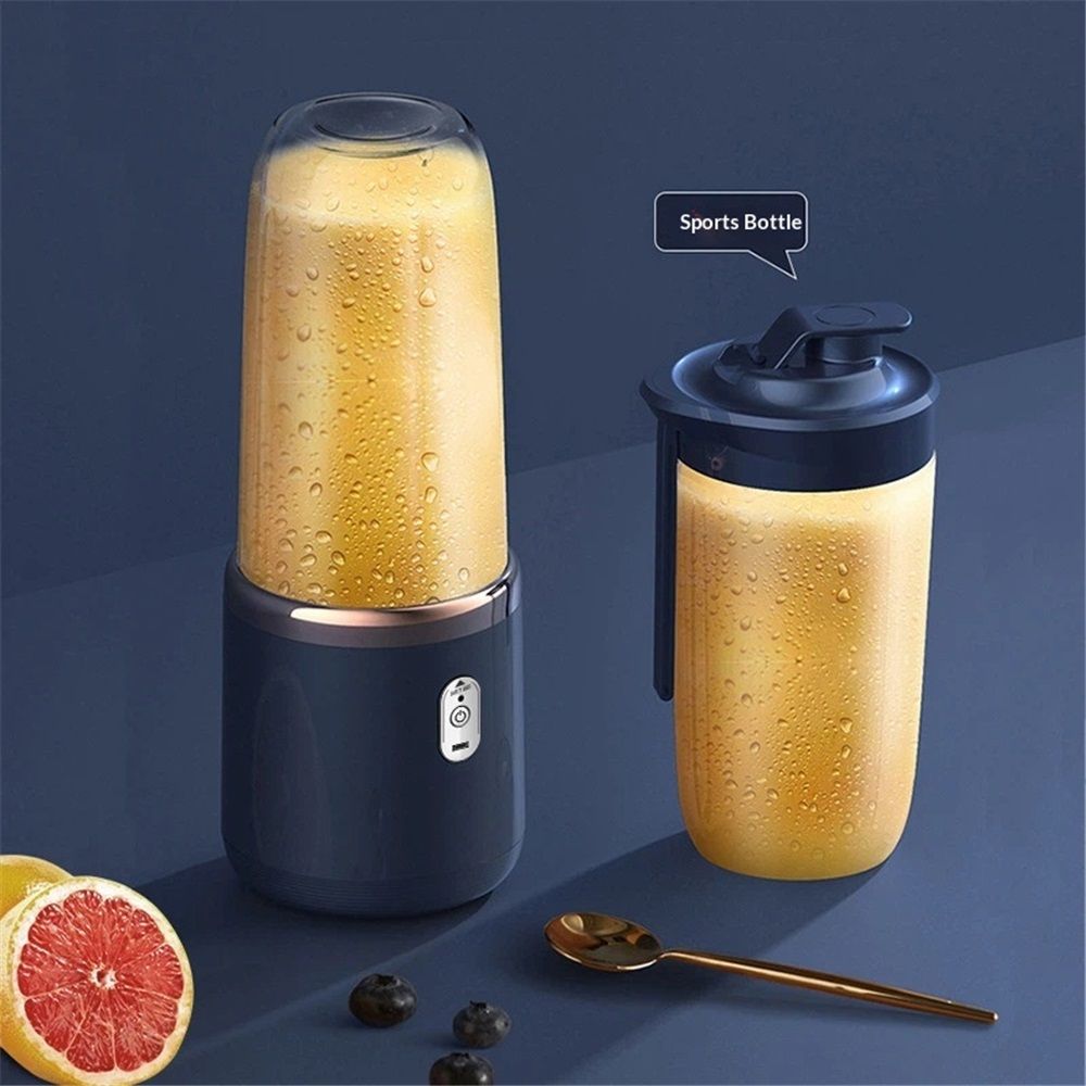 Portable Blender, Personal Blender USB Rchargeable, Mini Blender for Shakes and Smoothies, 400ML Portable Fruit Veggie Juicer Cup With 6 Blades and Travel Lid — image 2
