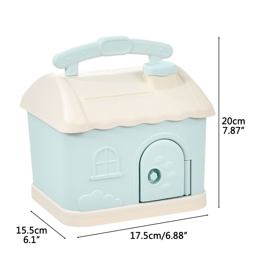 Cartoon House Piggy Bank with 3D Sticker DIY Storage Money Box for Kids Adults Savings Coins Banknotes Box Gift โ image 2