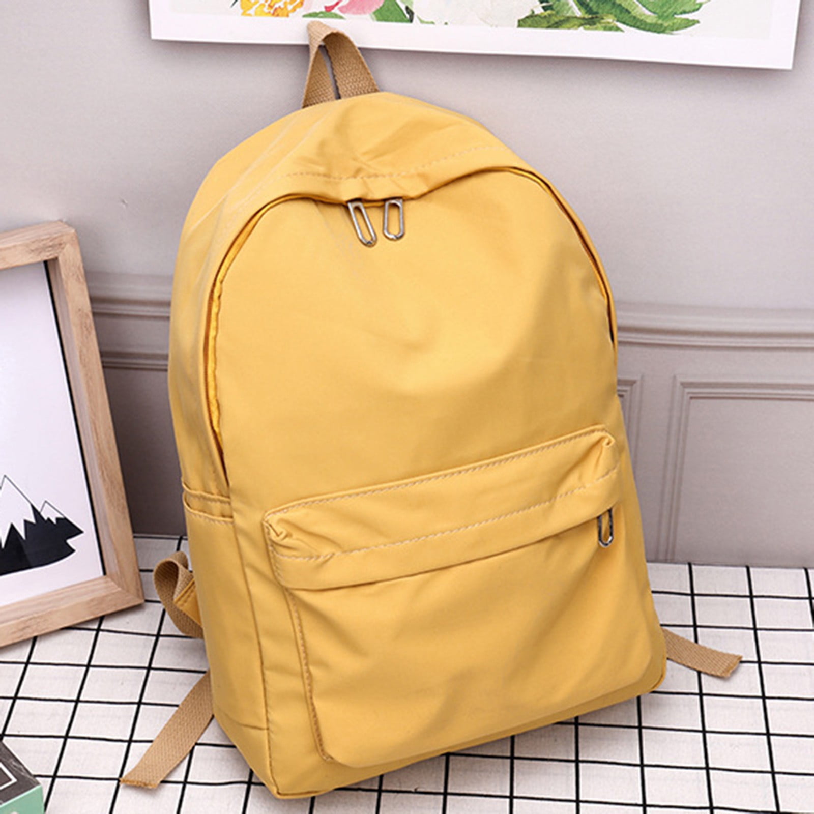 1 Piece Travel Backpack, Cute Custom BookBag with Detachable Bear, Travel Backapck for Women, Men Casual Laptop, Yellow, 21.8 × 27.9 cm — image 2