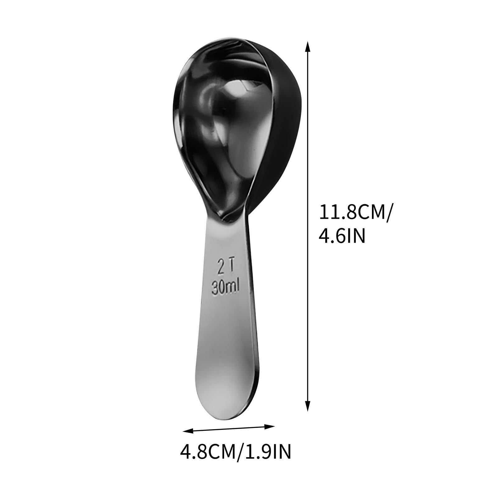 Coffee Scoop Stainless Steel Coffee Measuring Spoon Tablespoon Coffee Scoop Short Handle Measuring Spoon for Ground Coffee Tea Sugar Flour Coffee Scoop (30ml) — image 2