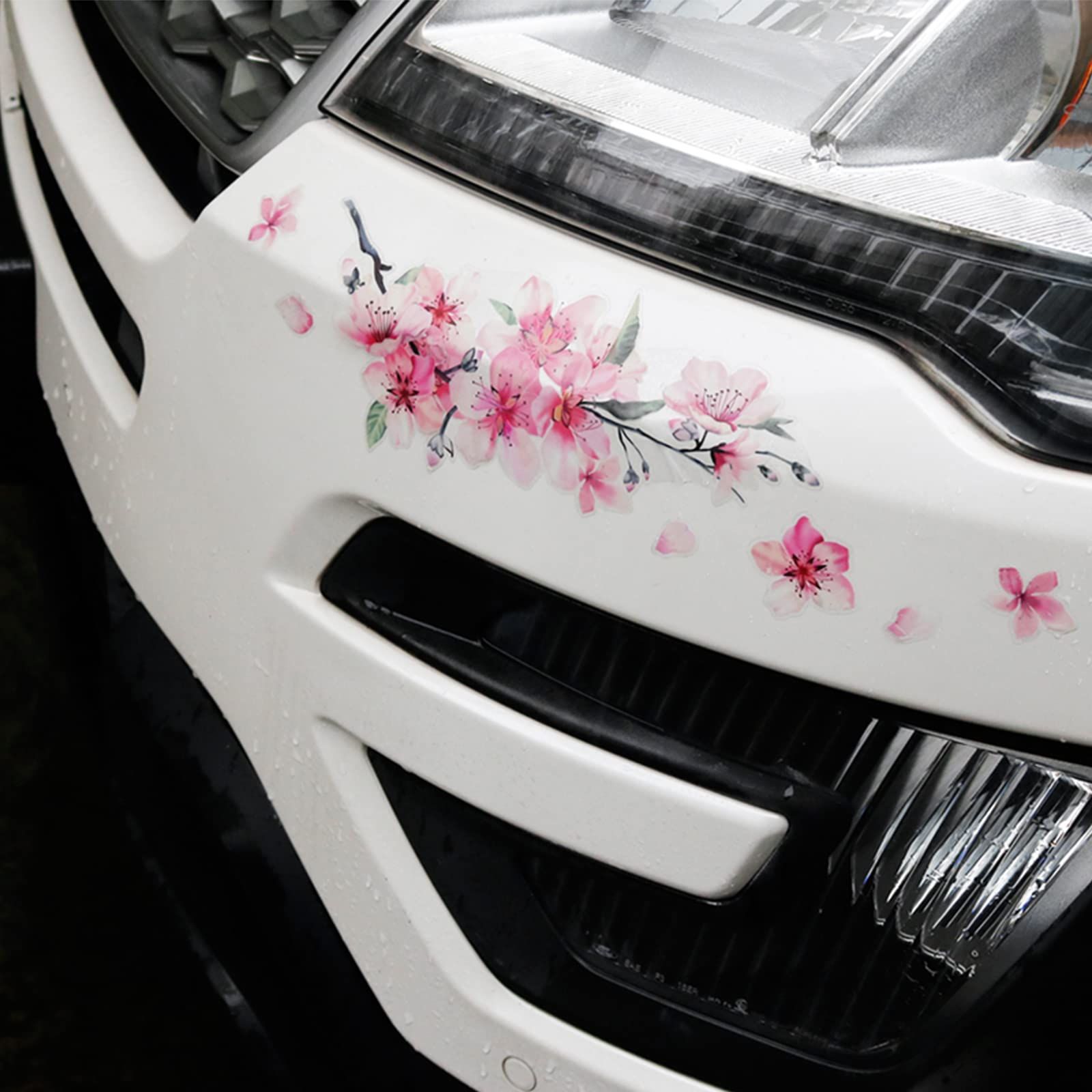 Cherry Blossom Car Sticker, Scratch Cover Pink Flower Bumper Decal for Automotive, Motocycle, Home Decor โ image 4