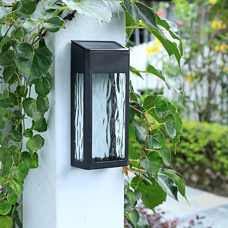 2pc Solar Fence Lights Solar Post Accent Light/Wall Light for Outdoor, Porch and Garage, Body in Aluminum and Glass Waterproof — image 4