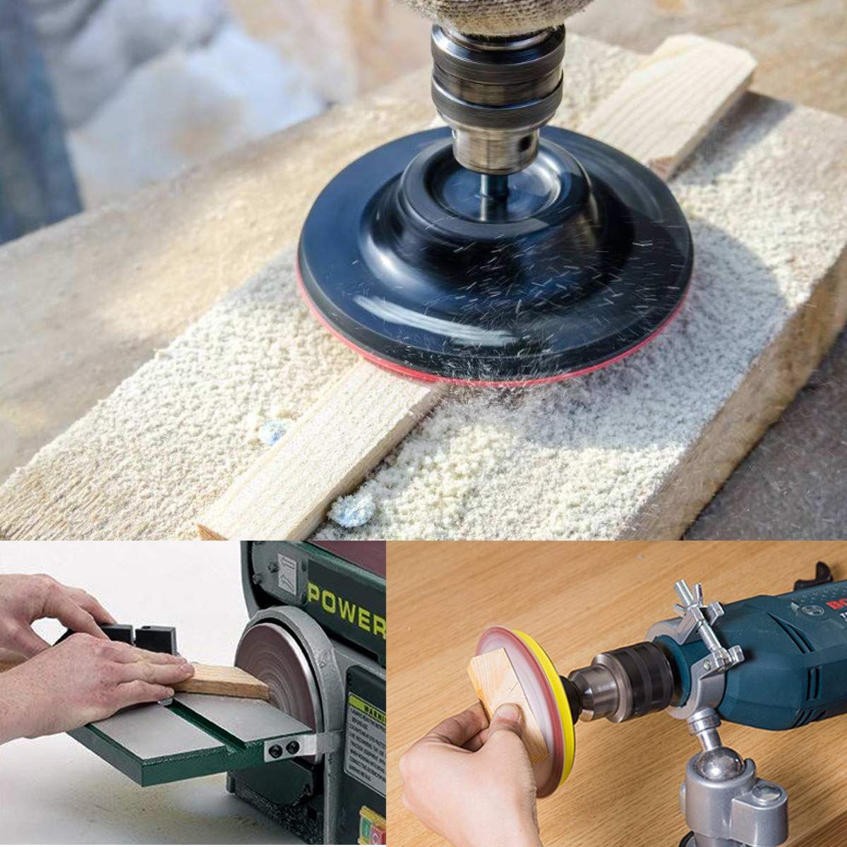 100pcs 1 inch Sanding Disc Hook and Loop, Sanding Pad Headlight Restorations Finishing Sandpaper Backing Aluminum Oxide 600 800 — image 3