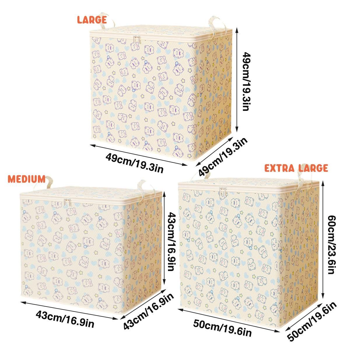 2pcs Large Capacity Clothes Quilt Storage Bags Foldable Zipper Moisture Proof - XXL โ image 4