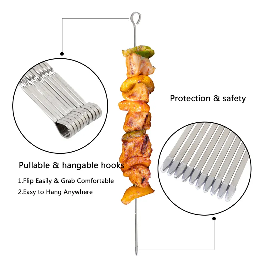 Asmoke BBQ Set (Includes Two Meat Claws, a Pellet Smoker Tube and Metal Skewers) — image 5