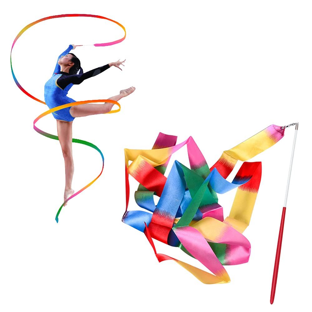 Streamers Sticks Ribbon Streamers Gym Ribbons Dance Rainbow Ribbon Rhythm Ribbon Rhythmic Gymnastics Ribbons Twirling Wands — image 4