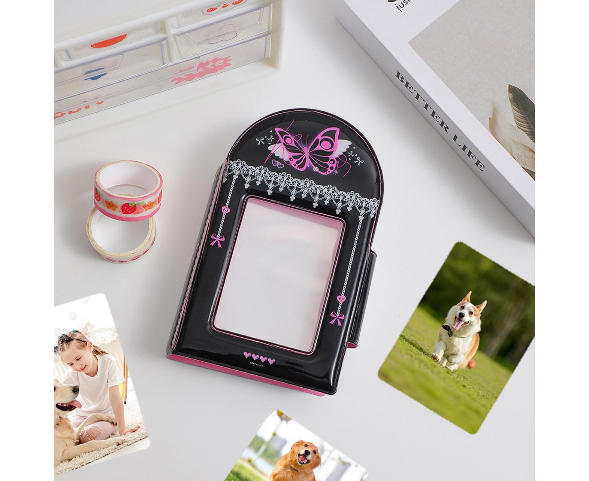 Photo Album Large Capacity Waterproof Insert Type PVC 3 Inch 40 Pages Picture Album Card Storage Binder Friends Gift - Black โ image 3