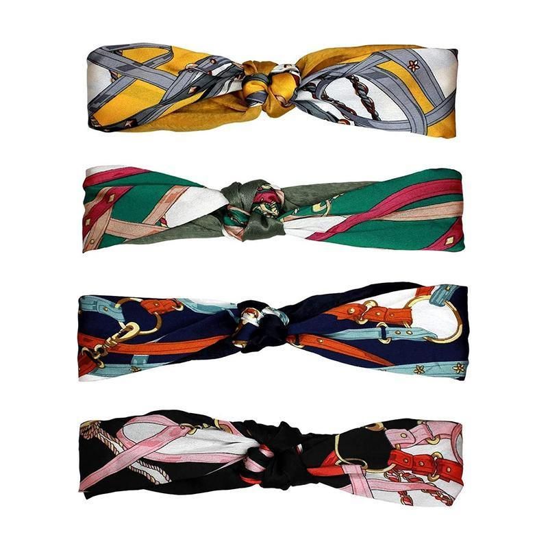 Women Lady Boho Bohemian Cross hair head headband band Scarf Wrap Bandana AU - Blue โ image 3
