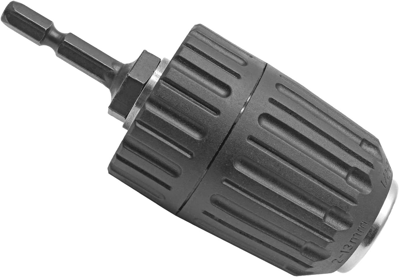 Biaungdo 1/2" Keyless Drill Chuck Adapter 2.0-13mm, 1/4-Inch Hex Shank Drill Chuck Adapter, Converter Quick Connect Impact Driver Conversion Tool 1/2-20UNF
