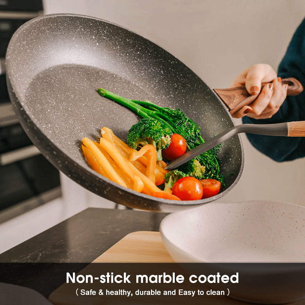 5Pieces Non-Stick Marble Coating Saucepan/Casserole/Fry Pan Cookware Set โ image 3