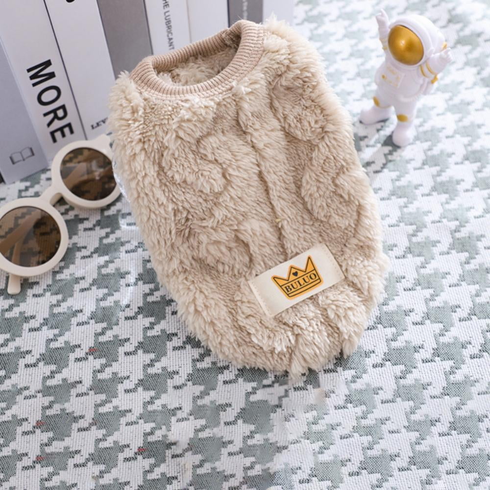 Cat Sweaters Kitty Sweater for Cats Knitwear,Small Dogs Kitten Clothes Male and Female,High Stretch,Soft,Warm Dog Clothes for Small Dog and Cat Winter XS Beige — image 3