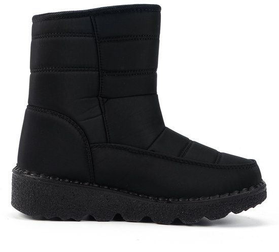 Women's Outdoor Snow Boots, Waterproof Warm Winter Boots with Fleece Lining and Non-Slip Sole for Cold Weather Walking, Size 38, Black โ image 2