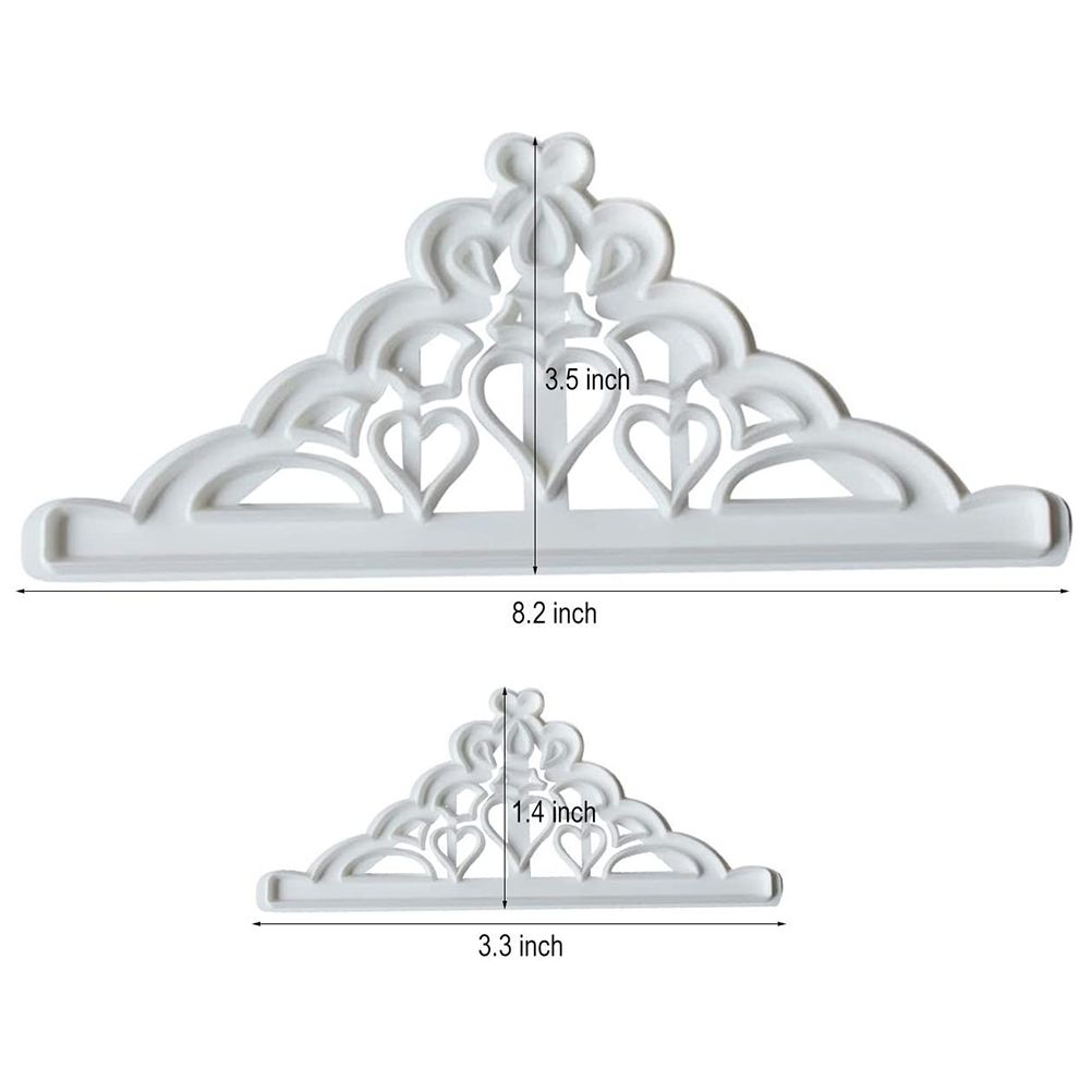 2PCS Crown Biscuit Cutter Set Crown Shape Cupcake Decorating Gumpaste Mould Kitchen Baking Tools for Dough Clay โ image 2
