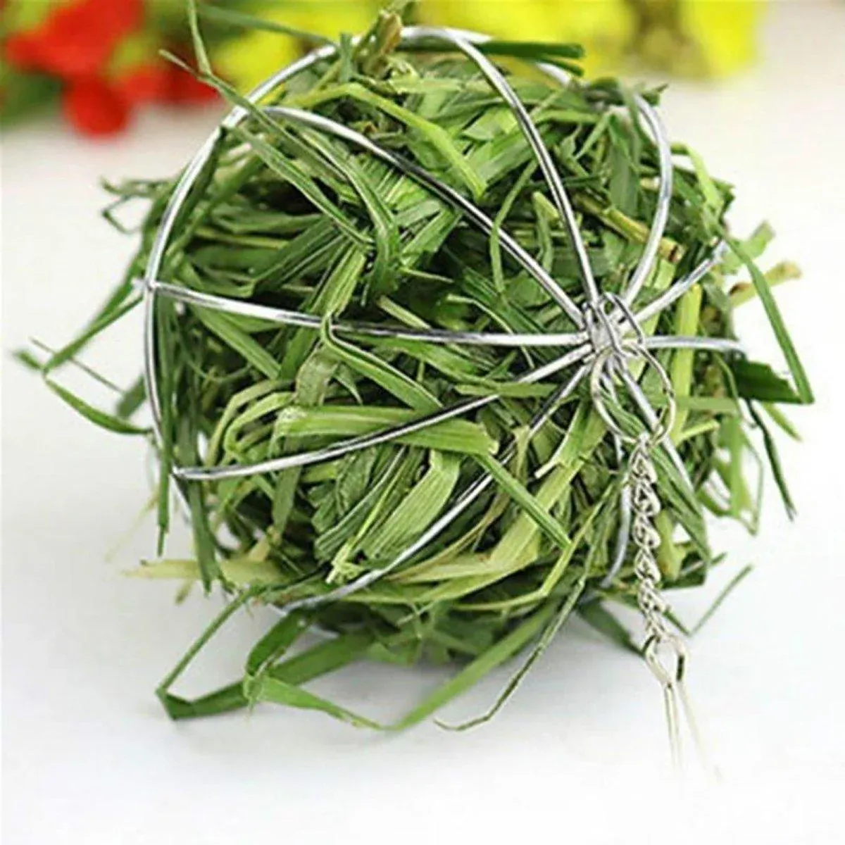 Rabbit Grass Balls Hangable Feeding Rack for Small Animals Chew Toys and Snacks — image 6