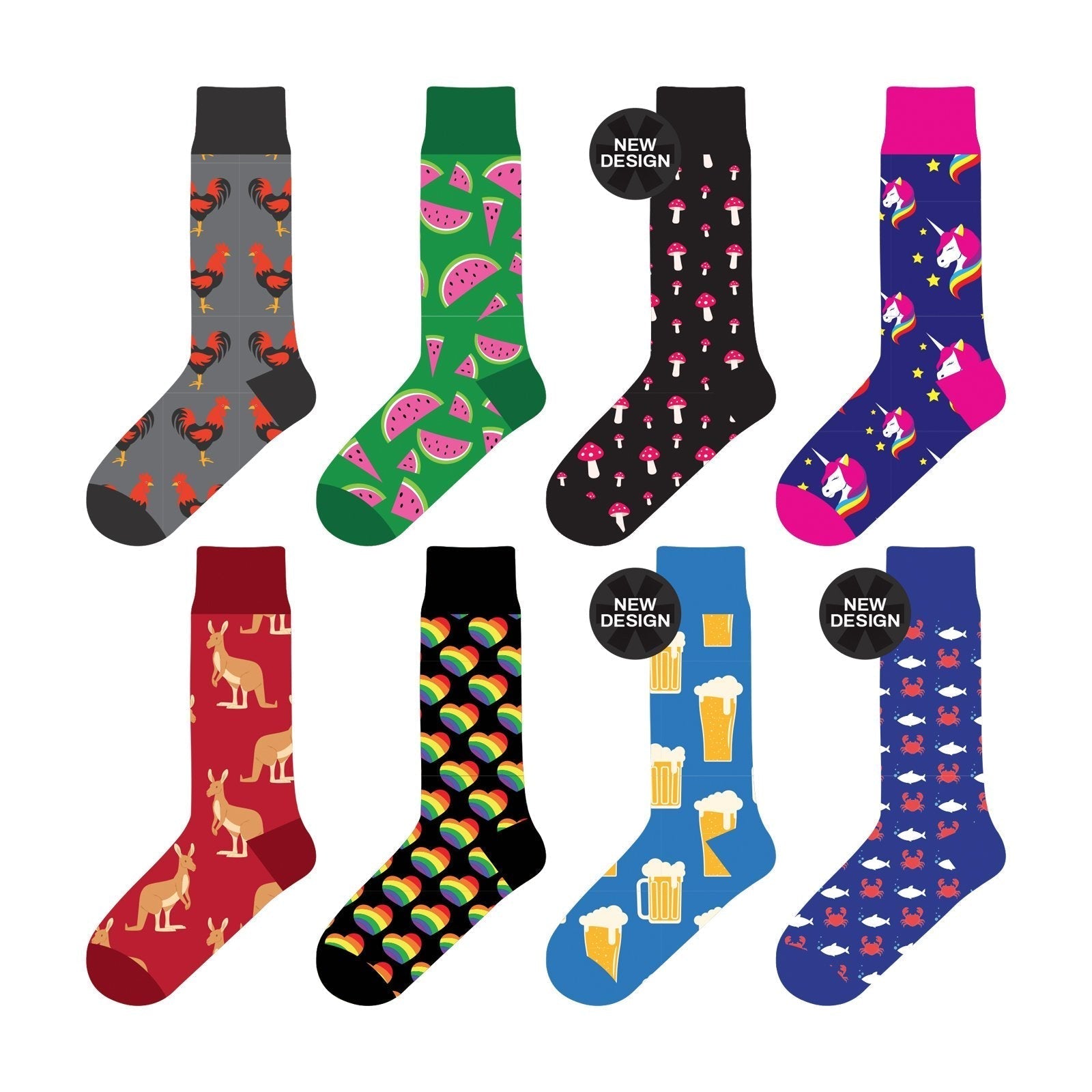 Colorful Socks - 8 Pairs Funny Colorful Dress Socks one Size 5-13 Men Socks Women Socks — image 6