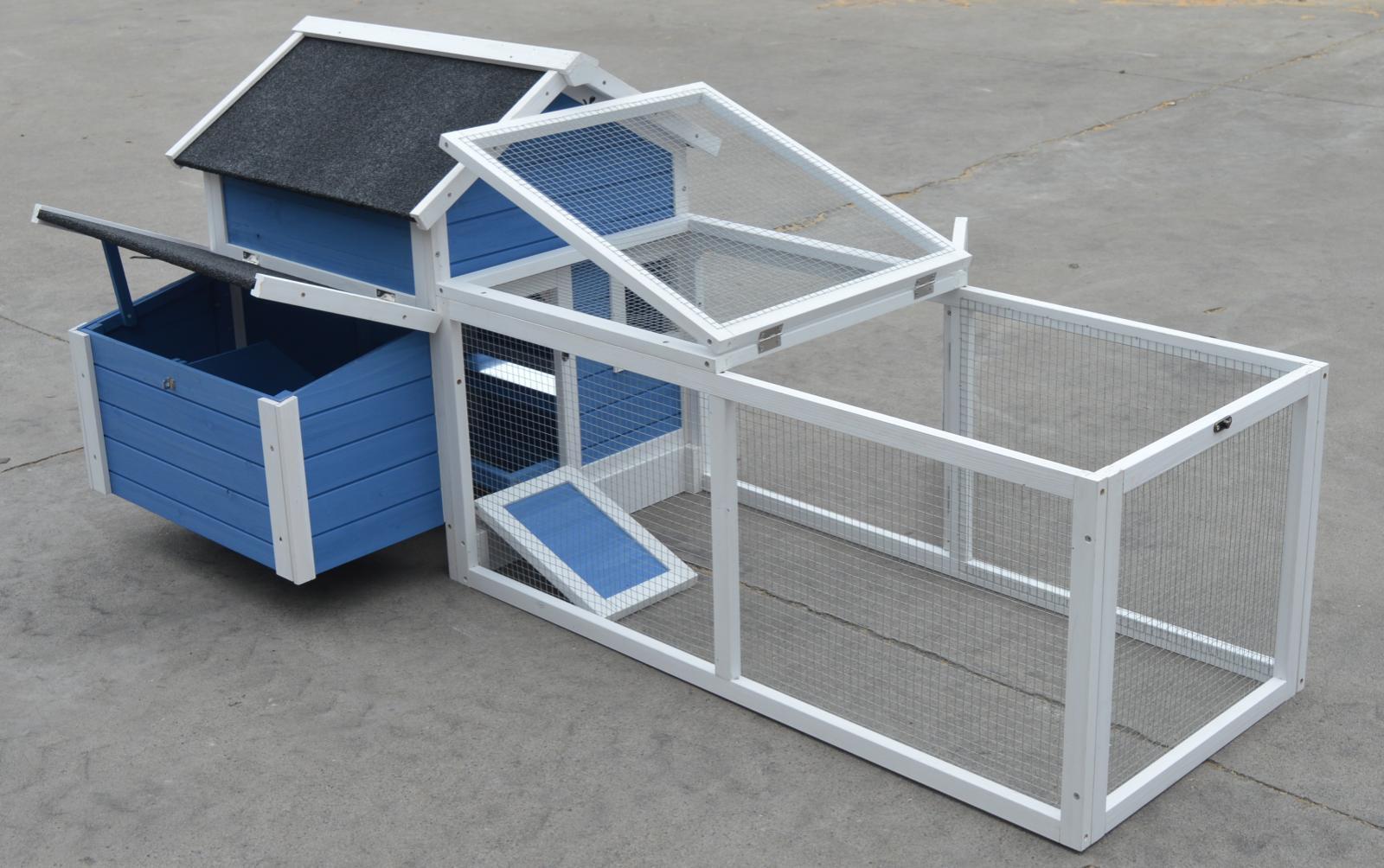 YES4PETS Large Chicken Coop Rabbit Hutch Ferret Cage Hen Chook Cat House — image 6