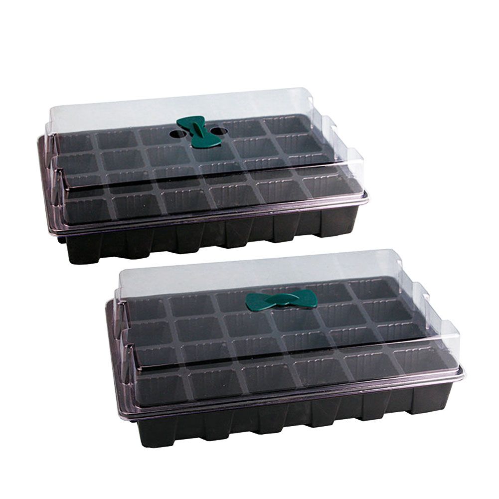 3 Pack 24 Cells Seedling Nursery Tray Plastic Flower Garden Nursery Pot Planting Seed Tray Kit With Lid Garden Grow Box β image 5