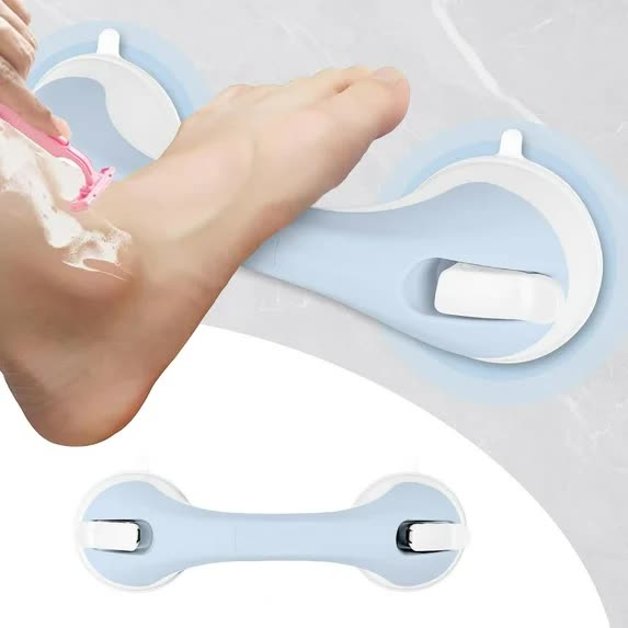 Shower Foot Rest for Wall, Shower Pedicure Foot Stool for Shaving Legs Bathroom Stool with Powerful Suction Cups Foot Stand for Inside Shower Suitable for