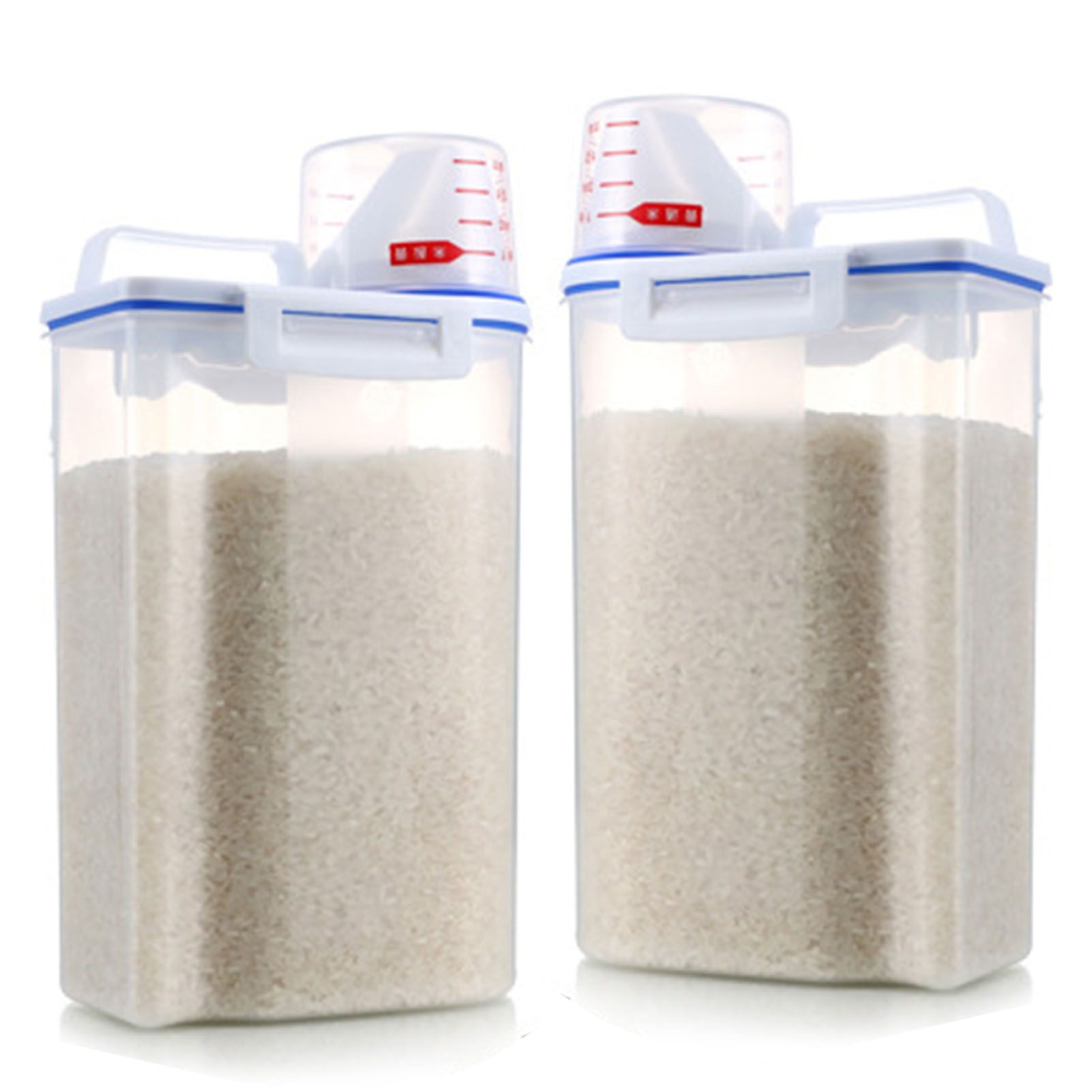 Rice Storage Barrel 2KG Capacity BPA Free Airtight Cereal Container with Measuring Cup Lid for Grain Flour Nuts โ image 4