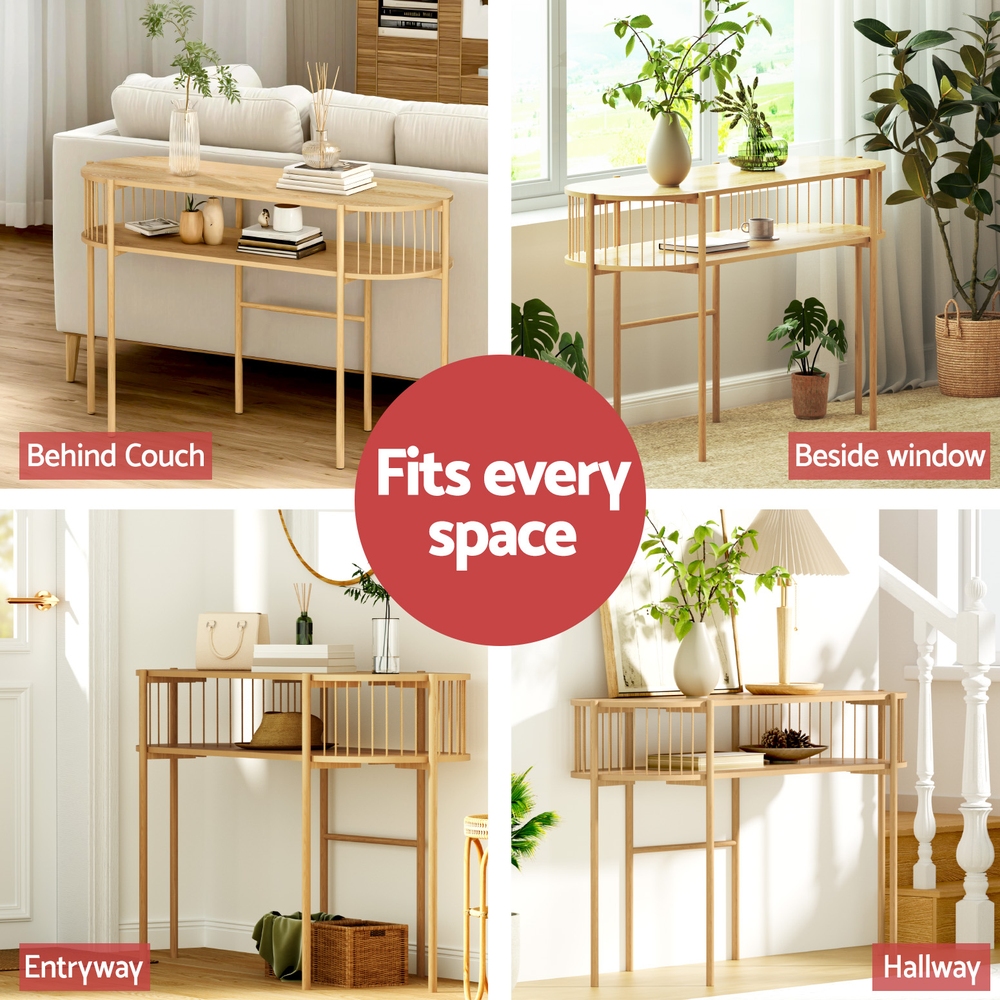 Artiss Console Table 124CM Pine — image 5