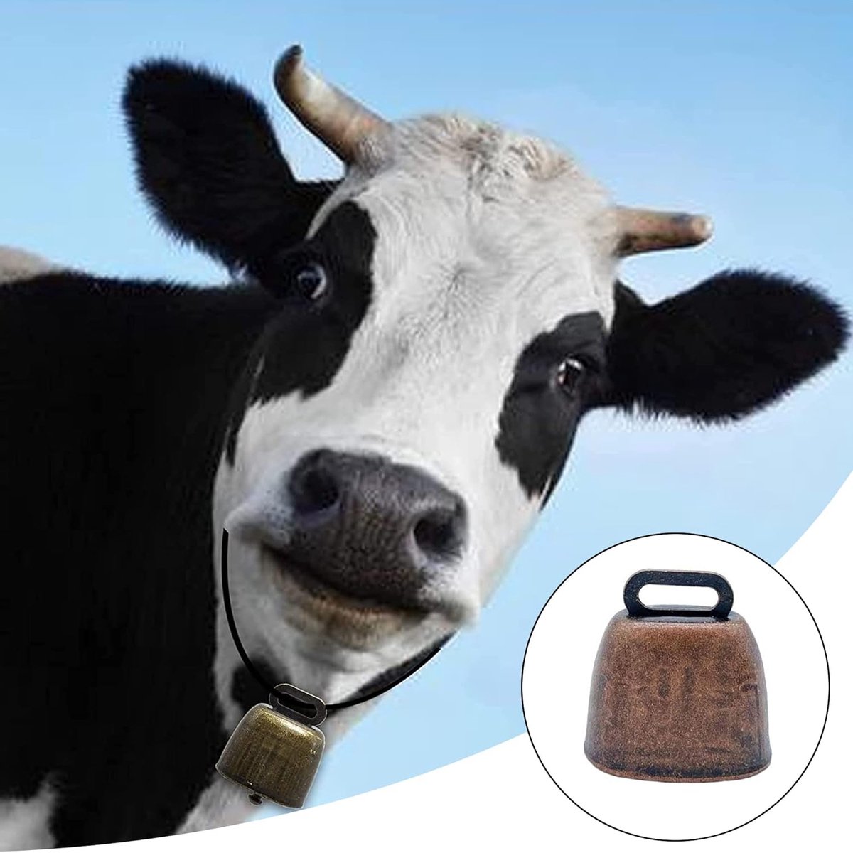 10 Pieces - Cowbell - Cowbells - Decorative Cowbells - Farm - Bell - Grazing Cowbell - Metal Cow Bell Bells - Goat Bell - Animal Gift - Bronze*5+red bronze*5 — image 4