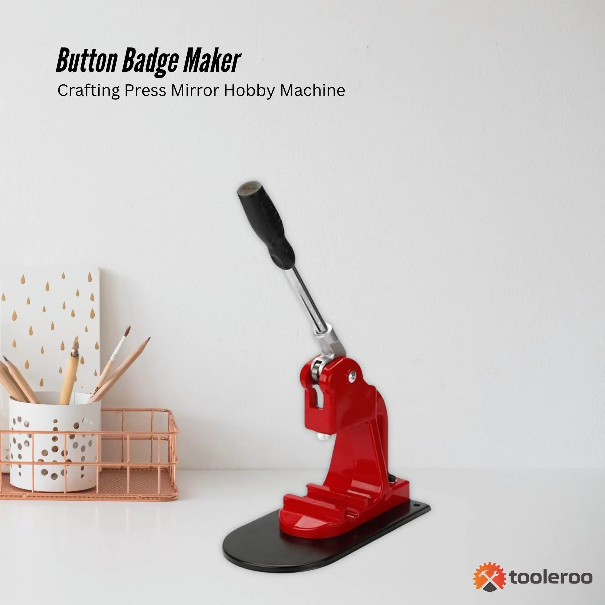 Tooleroo Button Badge Maker - Crafting Press Mirror Hobby Machine โ image 2