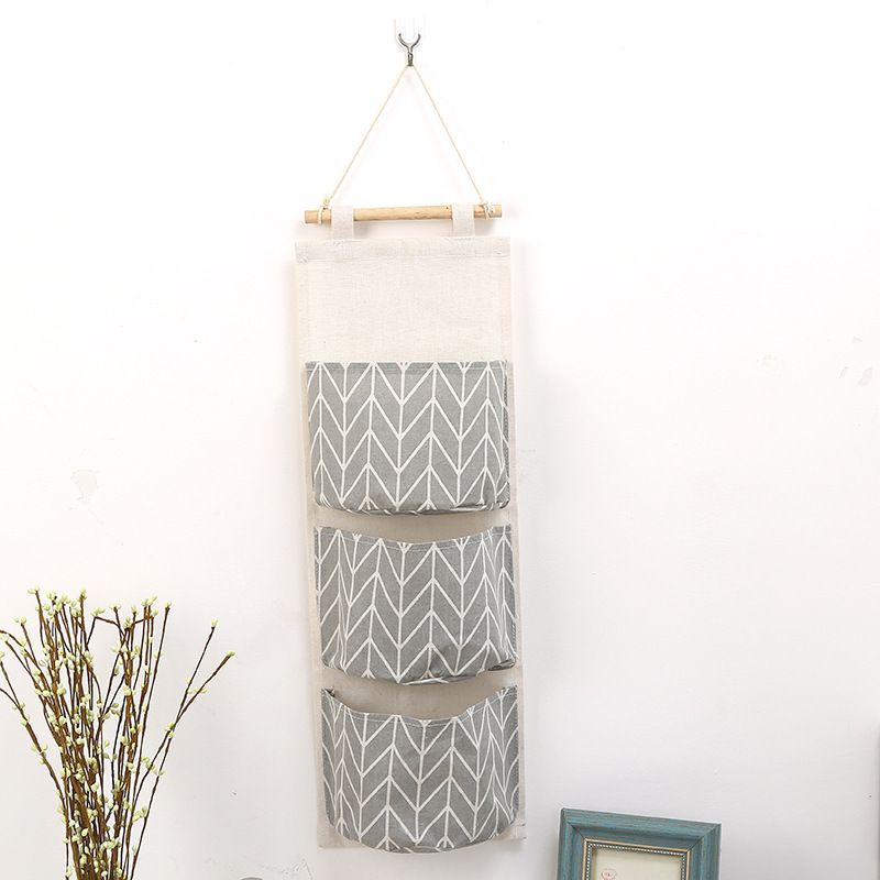3Pcs Wall Hanging Storage Bag，Waterproof Over The Door Closet Organizer Linen Hanging Pocket Organizer Width Pockets for Bedroom — image 5