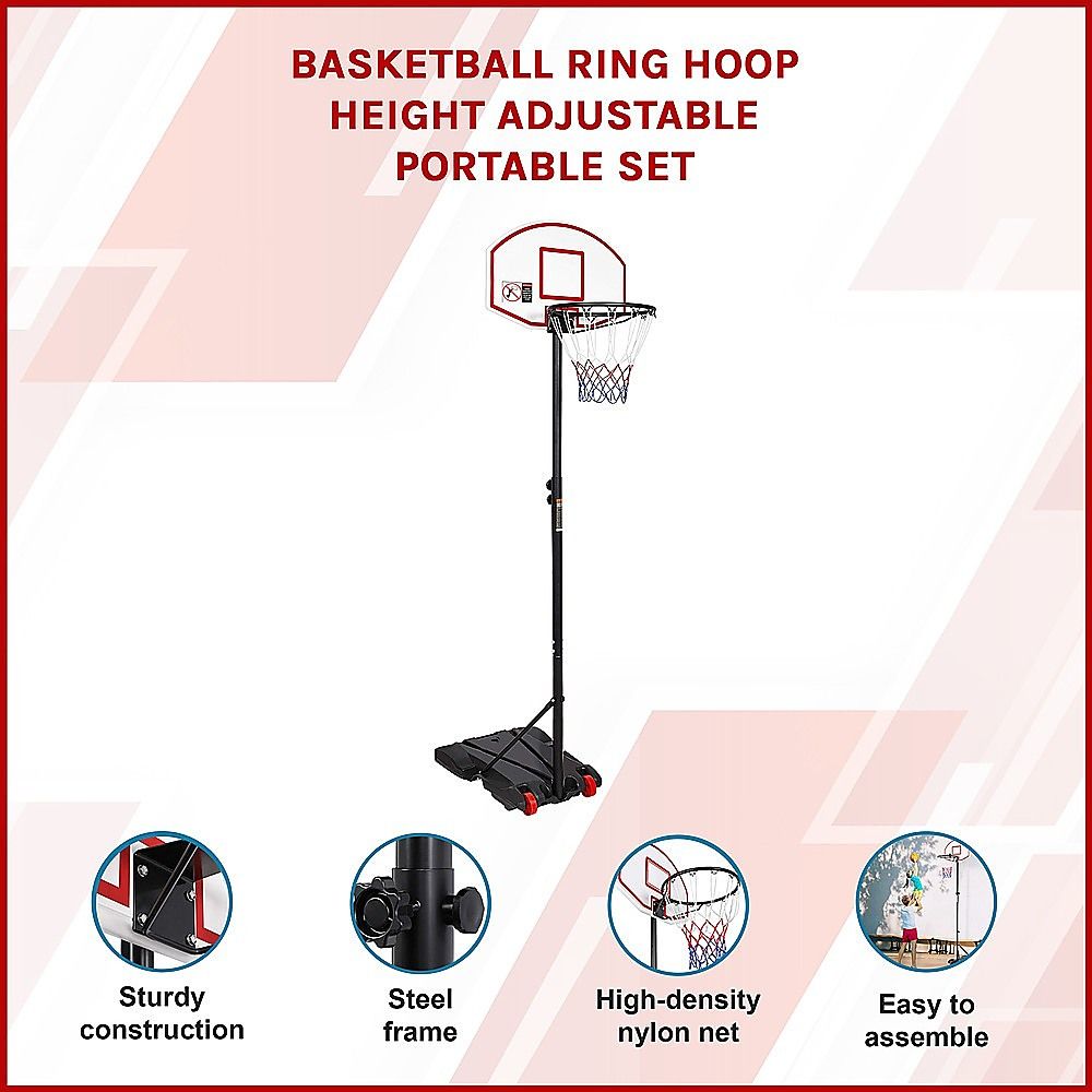 Basketball Ring Hoop Height Adjustable Portable Set โ image 4