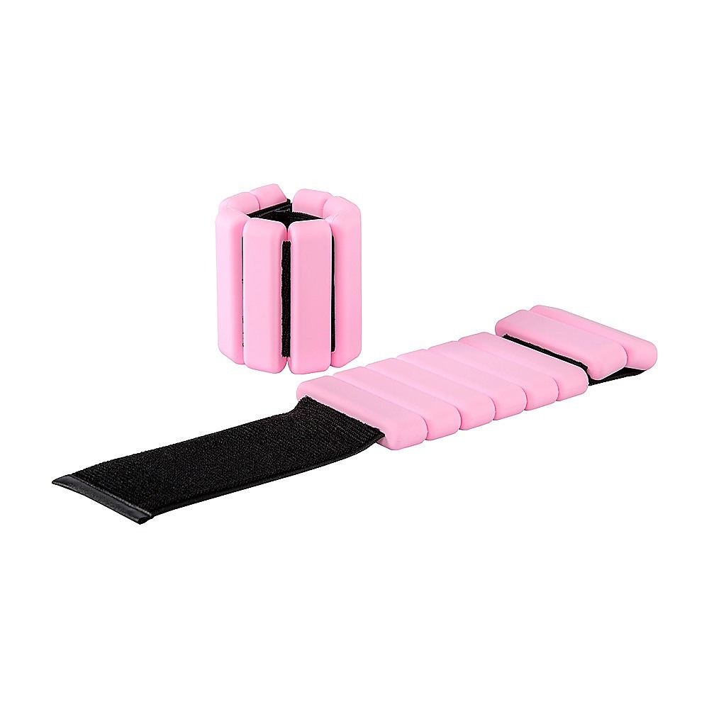 2-Piece Ankle & Wrist Weights – 1kg Pair Adjustable Workout Bangles (Pink) — image 6