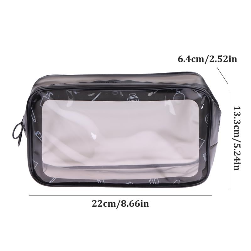 PVC Transparent Cosmetic Bag Women Make Up Case Waterproof Zipper Bag Large Capacity Cosmetic Storage Bag Travel Toiletry Bag โ image 2