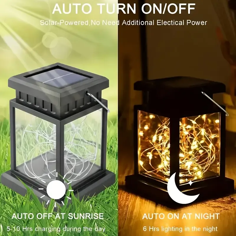 Solar Copper Wire Light: Auto Light Control, No Electricity Bill, 30 LEDs Illuminate Your Garden Night Sky./Four-color 30 beads โ image 4