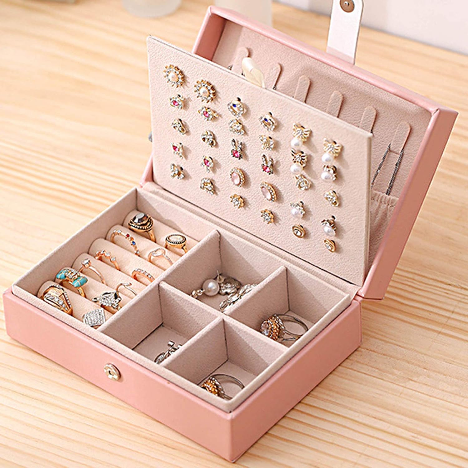 Stylish and Functional PU Leather Jewelry Storage Box for Organized Accessories โ image 4