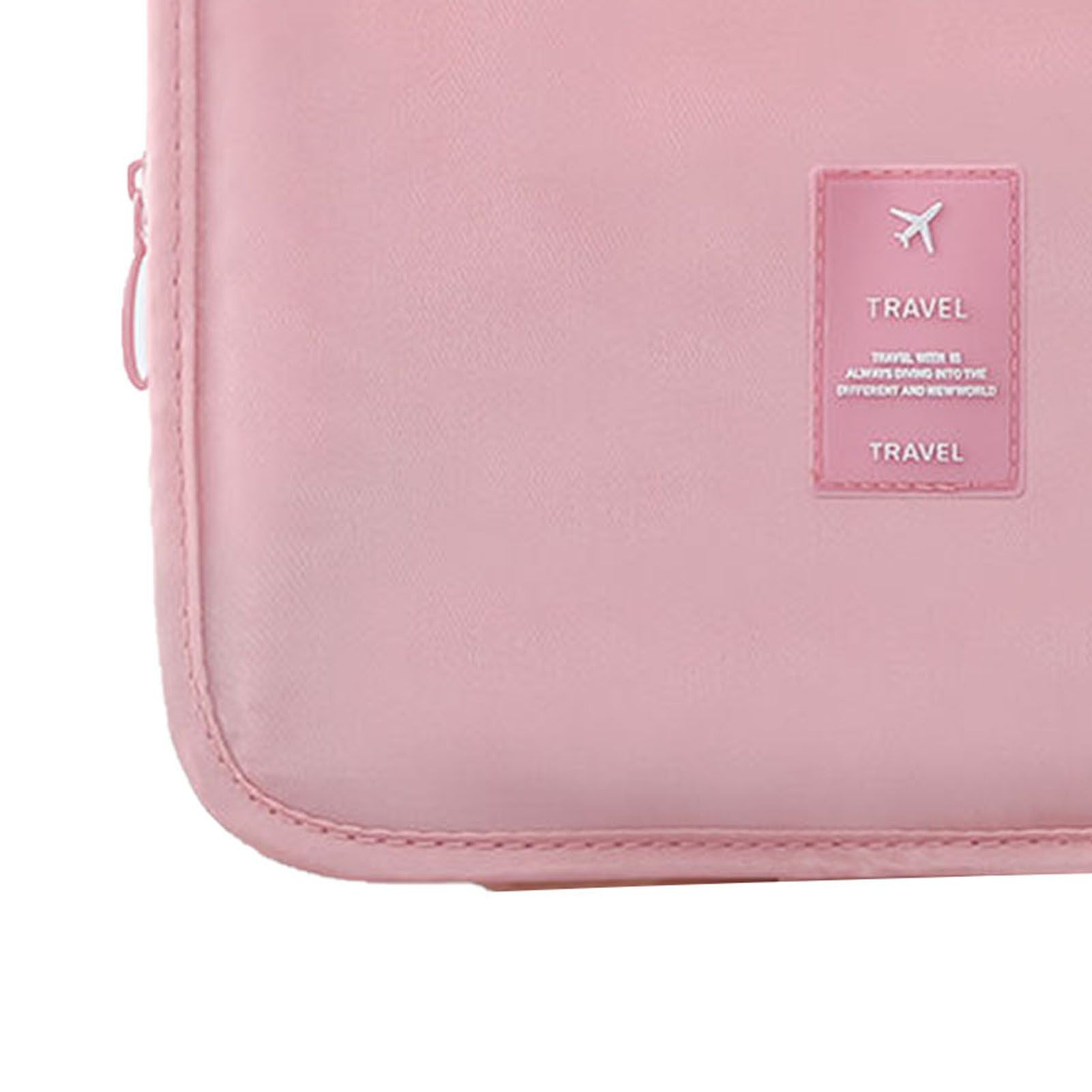 Cosmetic Bag Small Portable Makeup Bag Zippered High Capacity Toiletry Bag Travel Washing Bag Makeup Pouch Fashion Korean Style Storage Bag Pink โ image 4