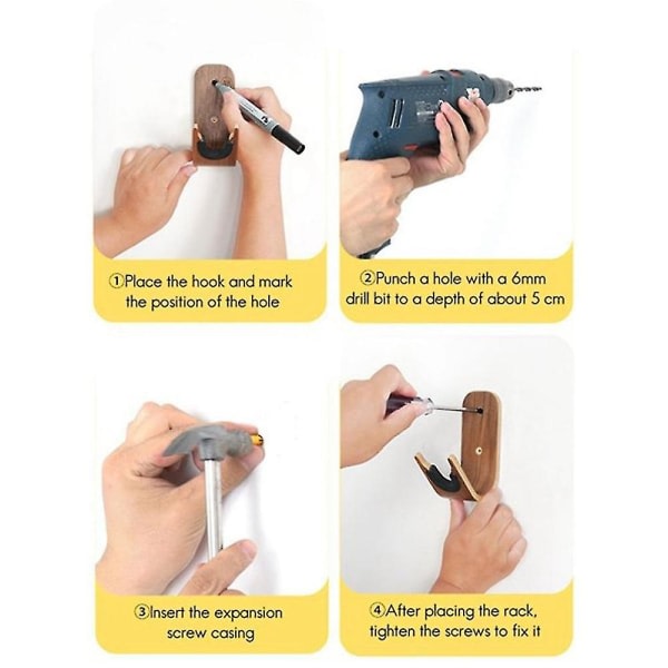 Guitar Skateboard Wall Hanger Unique Design Bent Wood Guitar Hanger Wall Mount Guitar Holder Acoust -suzuka null none โ image 5