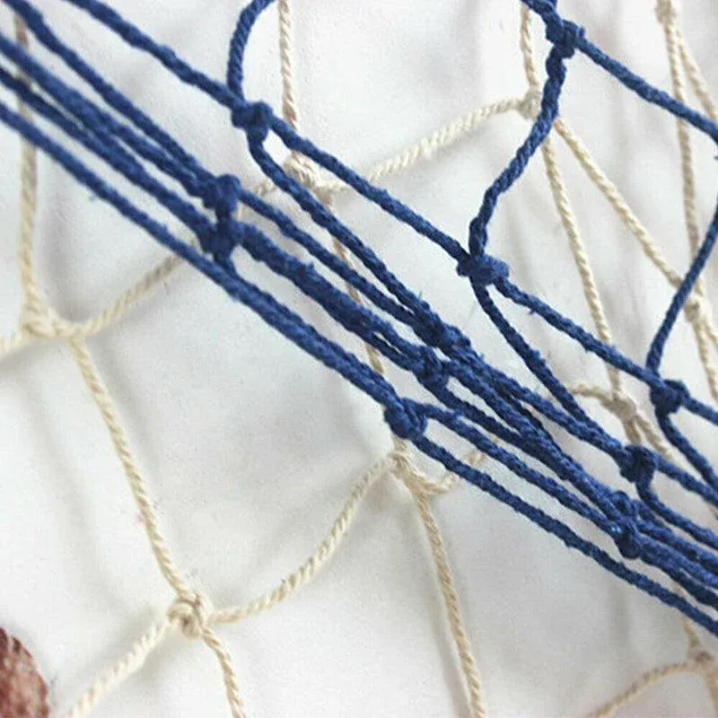 Fishing Net Decor DIY Beige/Blue Nautical Decorative Beach Mediterranean Party - Blue โ image 6