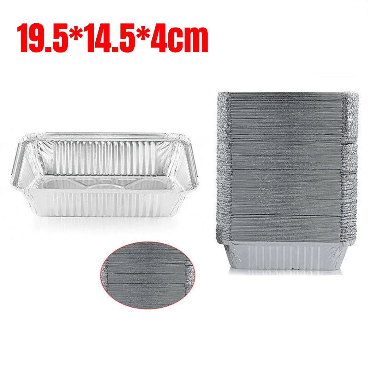 Bbq Aluminium Oven Foil Trays Food Disposable Container Tray Roasting Baking Au — image 5