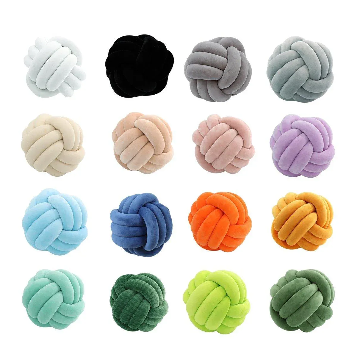 Three-Strand Braided Round Pillow Sofa Cushion Decorative Pillow for Living Room - Curcuma — image 3