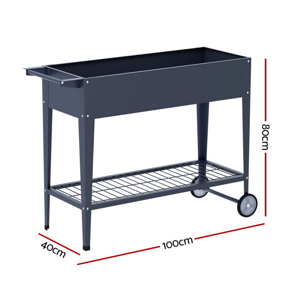 Green Fingers Raised Garden Bed x2 Elevated 100X40X80cm Planter Box Raised Container Herb — image 2