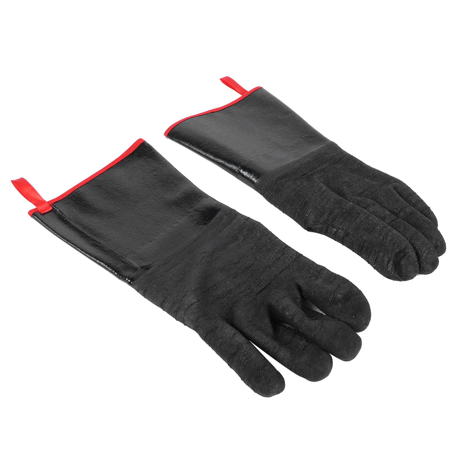 BBQ Gloves High Temperature Resistance 500℃ Waterproof Acid and Alkali Resistant Garden GlovesBlack 14in — image 4