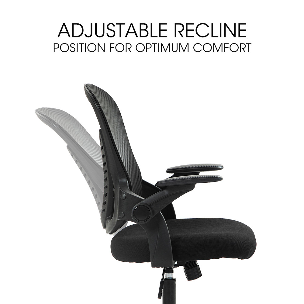 FORTIA Ergonomic Office Desk Chair, Coolmesh Fabric, Adjustable Recline, Black Mesh/Black Frame โ image 5