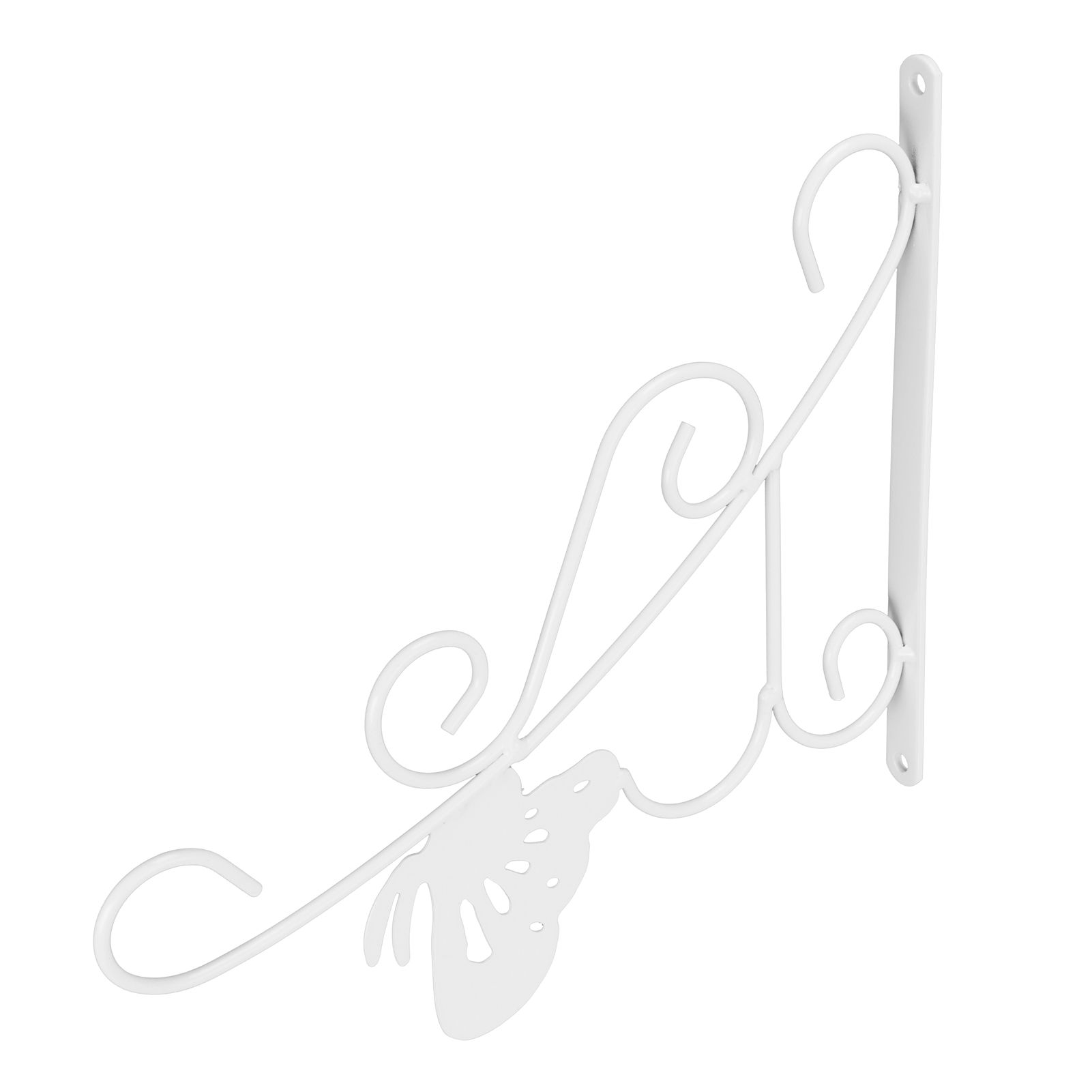 Flower Pot Hanging Hook European Style Wrought Iron Plants Hanger for Garden Patio Balcony White — image 5