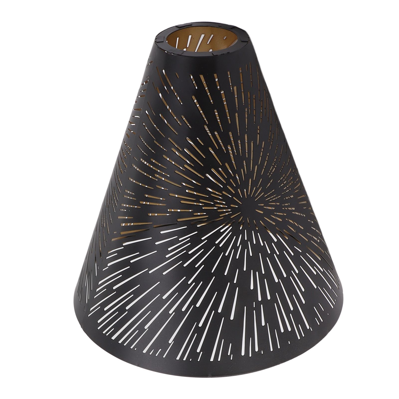 Table Lamp Shade Laser Engraved Metal Fireworks Shape Projection Lampshade for Bedroom — image 4