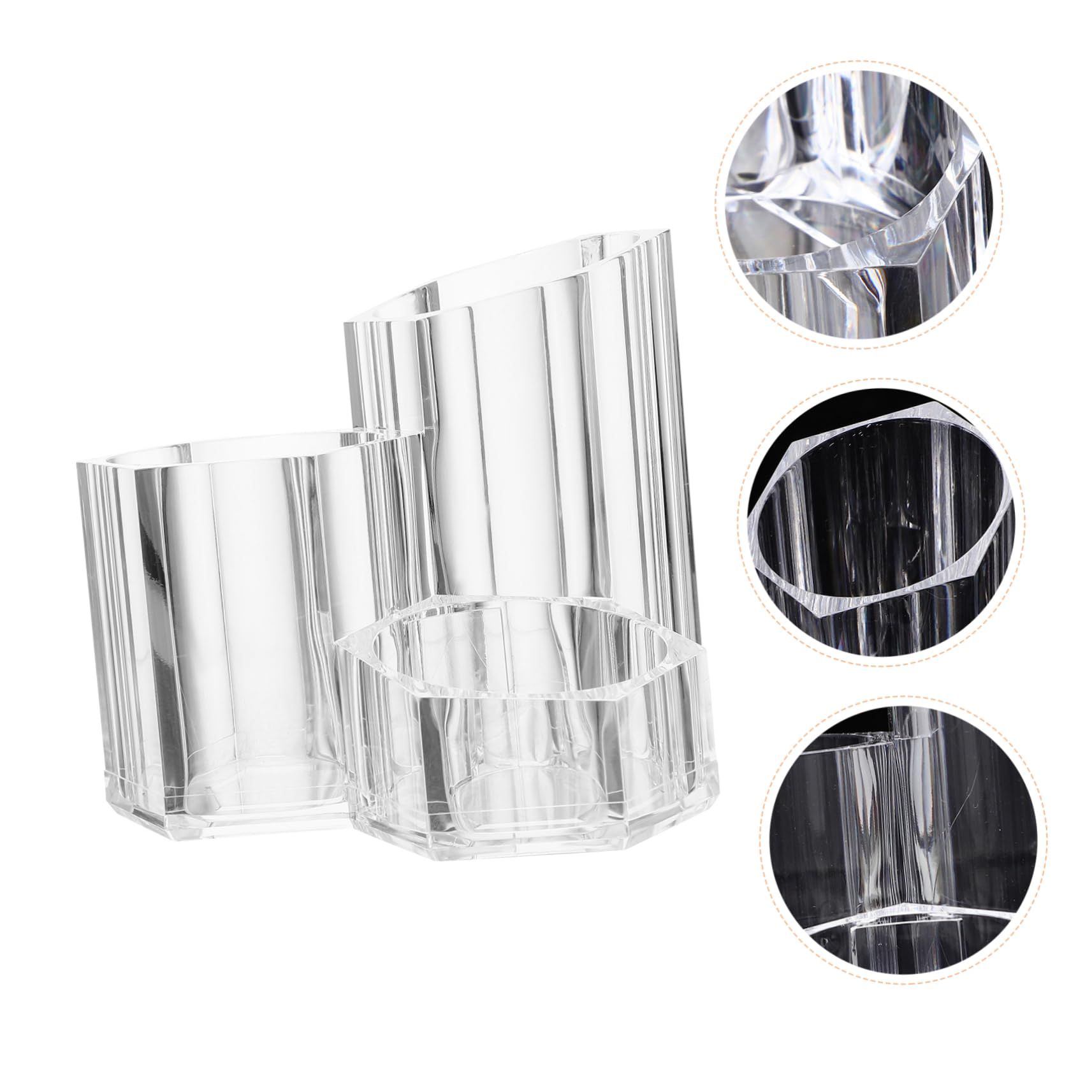 Housewares Cosmetics Organiser, 3 Compartment, Clear, 13.4 x 12 cm, it is not easy to break, and it is durable — image 5