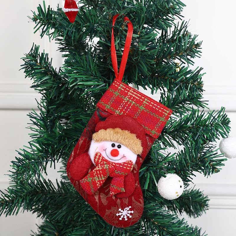 4pc Christmas Stockings Gift Bag Christmas Tree Decoration Supplies, Gold and Red Ornaments for Christmas Tree Toppers Christmas — image 5