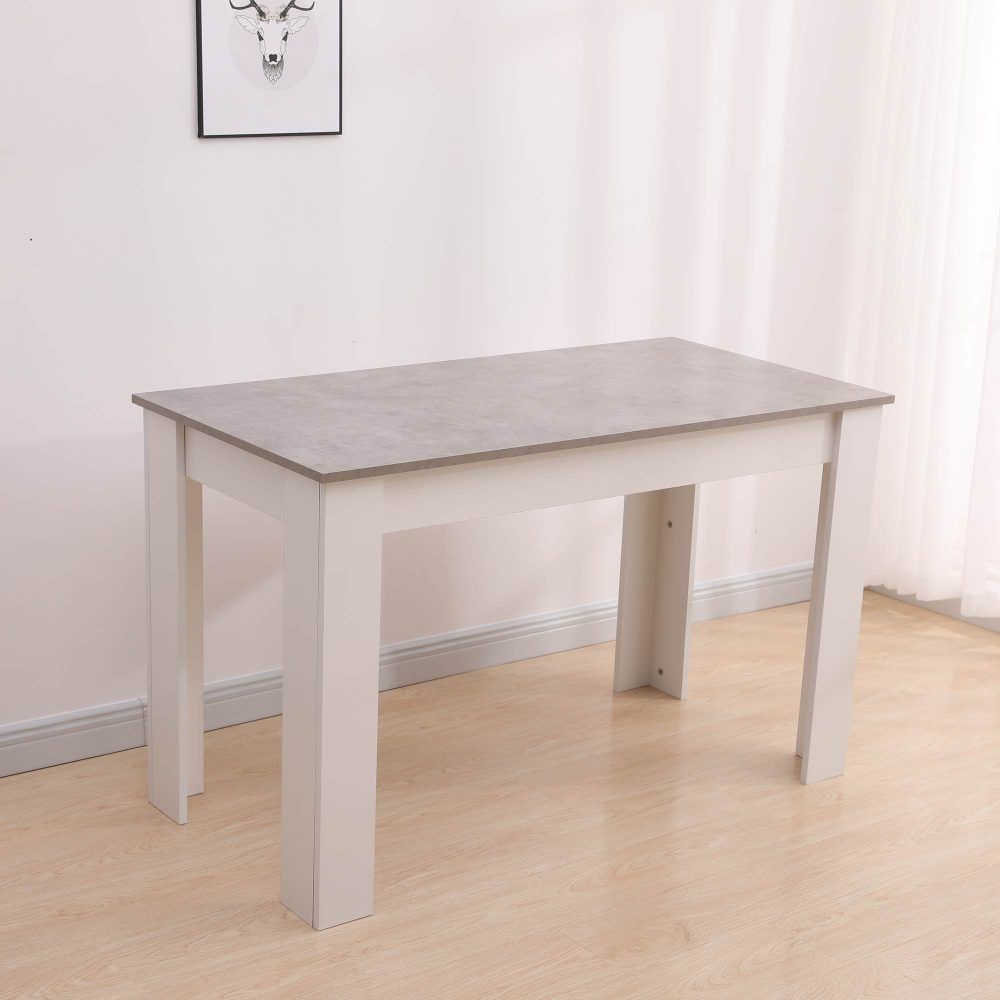 Dining Table Rectangular Wooden 120M-Grey and White โ image 6