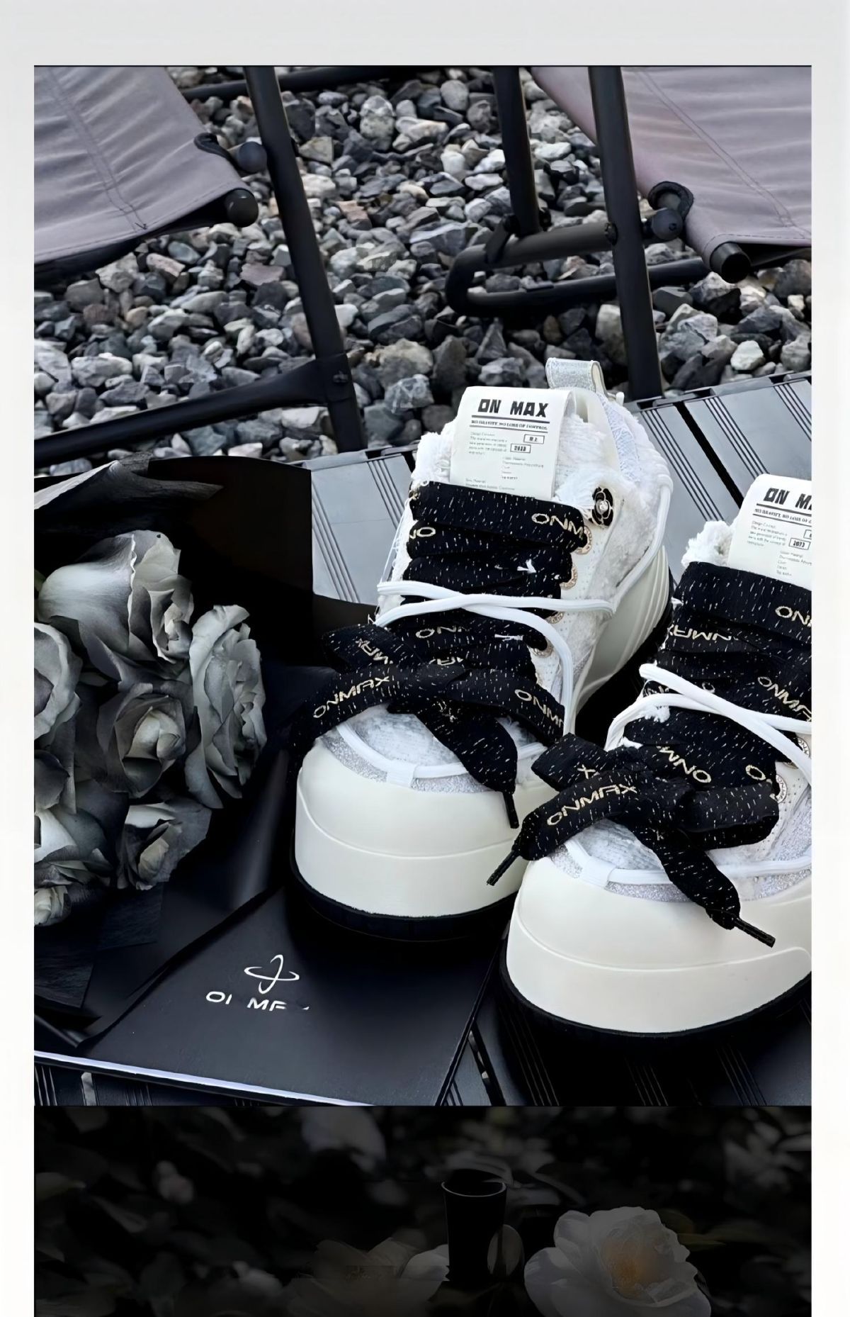 Camellia Platform Sneakers Chunky Canvas Shoes Unisex High-Top Sneakers Height - Camellia - Size 10(AU10/EU43) — image 6